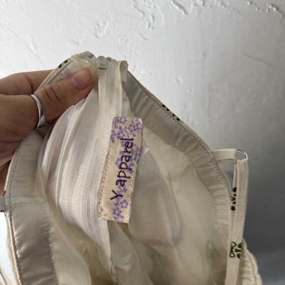 Y Apparel Dress Y2k Fairy Small White Green Boho‎ Sundress Crochet Lace Midi - Picture 9 of 9